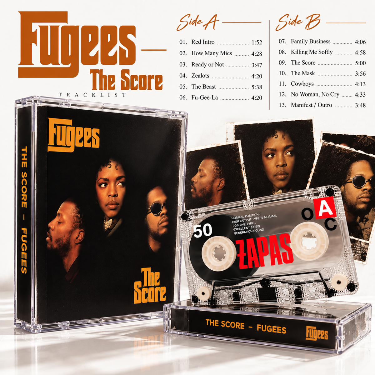 Fugees & Lauryn Hill Vintage Cassette Tape Collection | The Score, The Miseducation of Lauryn Hill, Blunted on Reality & More
