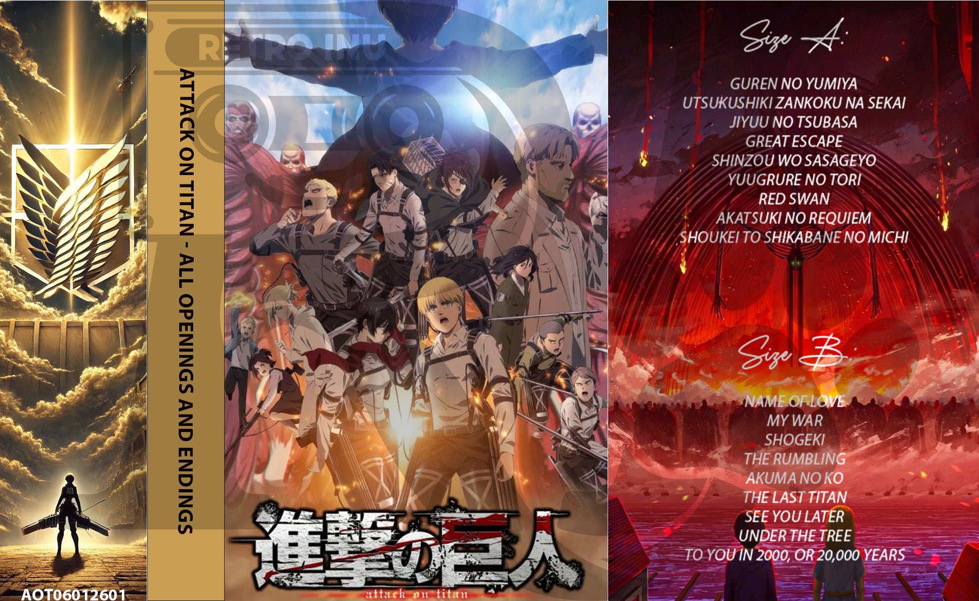 Attack on Titan – All Openings & Endings Cassette