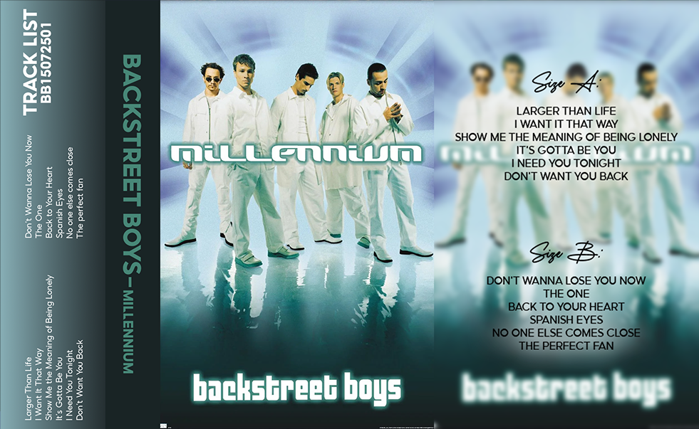 Backstreet Boys – Millennium Fanmade Analog Cassette Tape | Pop Boy Band Collectible