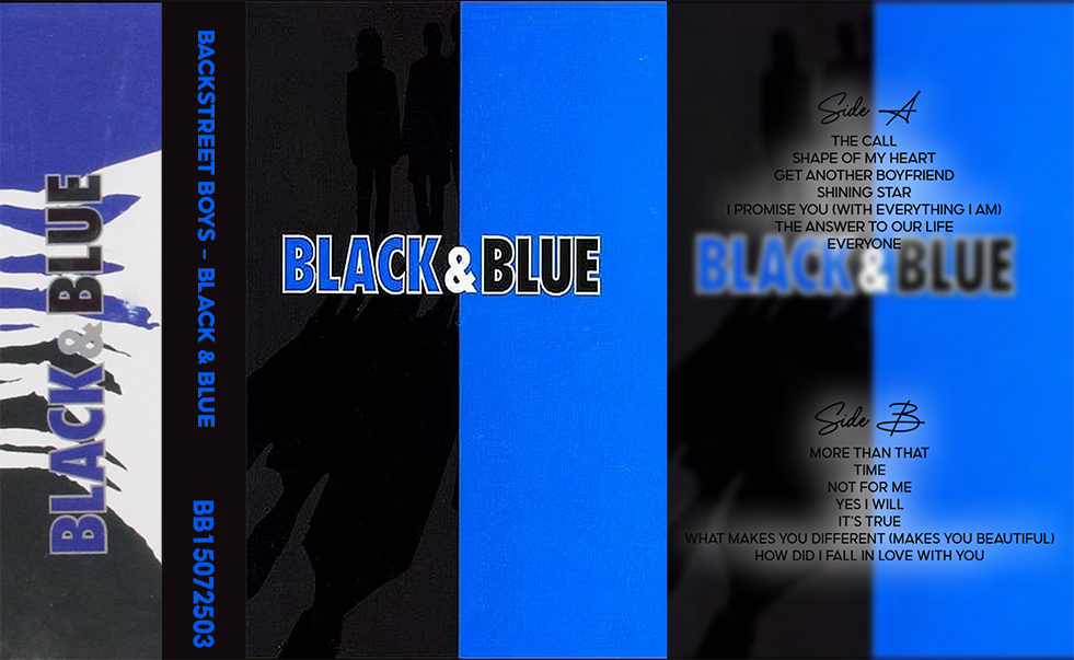Backstreet Boys – Black & Blue Fanmade Analog Cassette Tape | Pop Boy Band Collectible