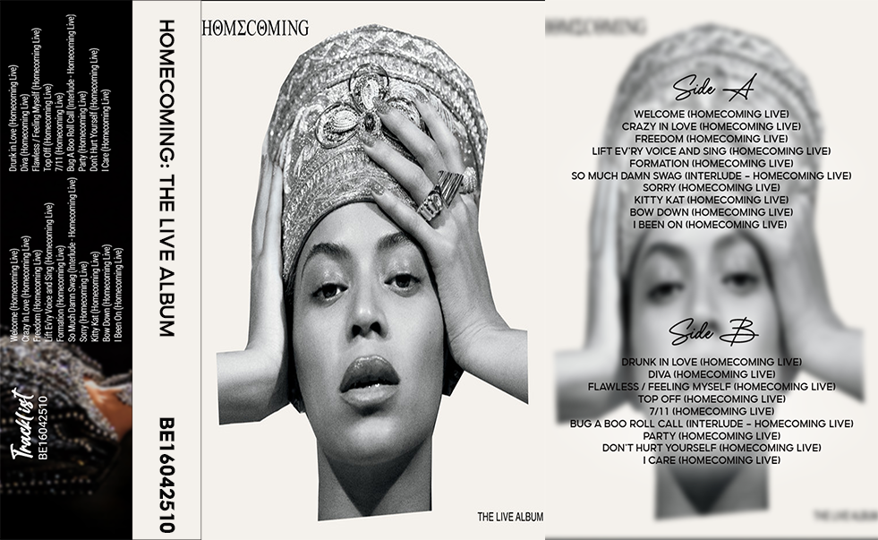 Beyoncé – Homecoming: The Live Album Cassette Tape | Fanmade Live R&B Pop Album | Retro Analog Collectible