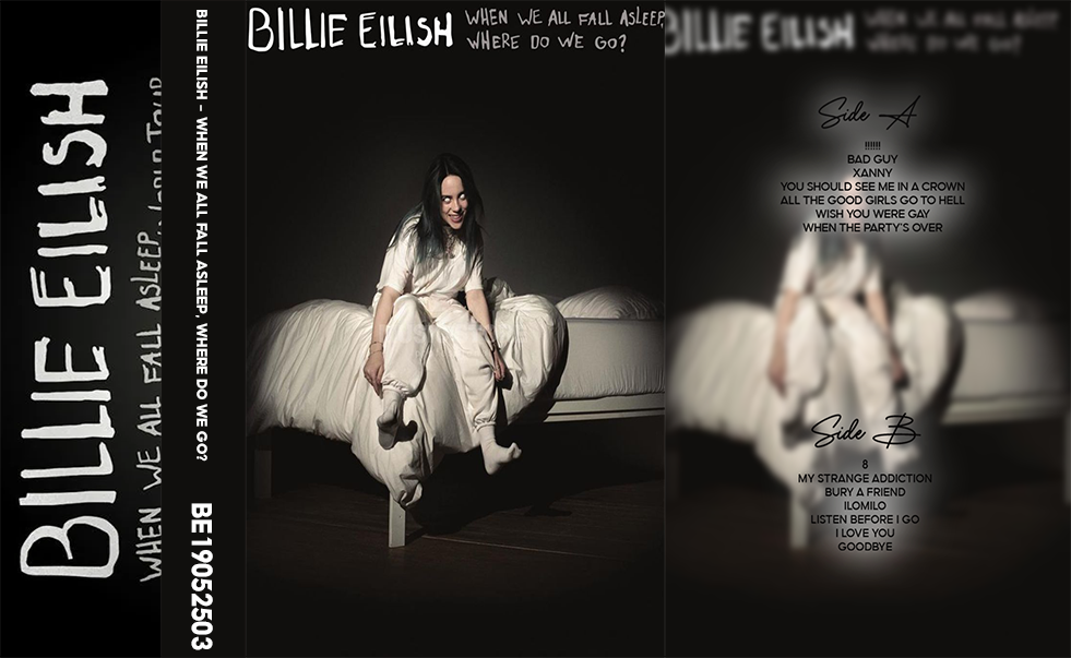 Billie Eilish – When We All Fall Asleep, Where Do We Go? Fanmade Analog Cassette Tape | 2019 Alternative Pop Album | Retro Cassette Collectible