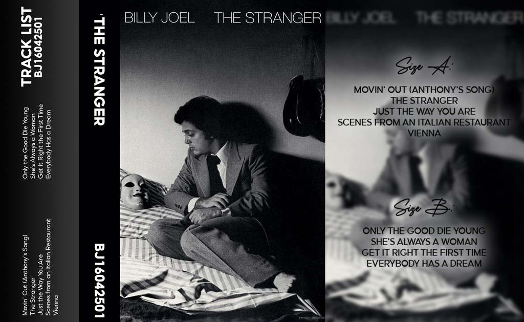 Billy Joel – The Stranger Cassette Tape | Fanmade Classic Rock Pop Album | Retro Analog Collectible