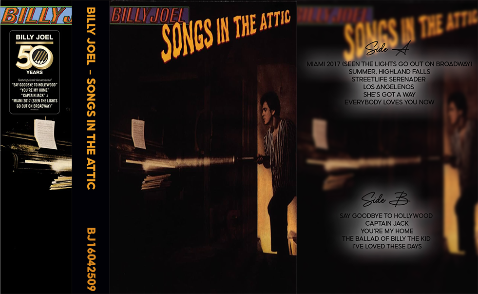 Billy Joel – Songs in the Attic Cassette Tape | Fanmade Live Rock Album | Retro Analog Collectible
