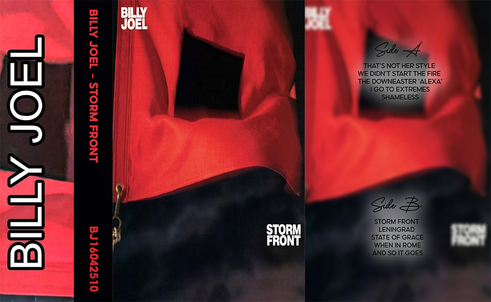 Billy Joel – Storm Front Cassette Tape | Fanmade Classic Rock Pop Album | Retro Analog Collectible