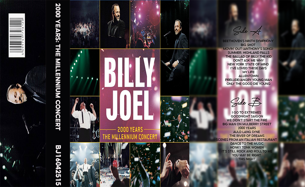 Billy Joel – 2000 Years: The Millennium Concert Cassette Tape | Fanmade Live Rock Album | Retro Analog Collectible