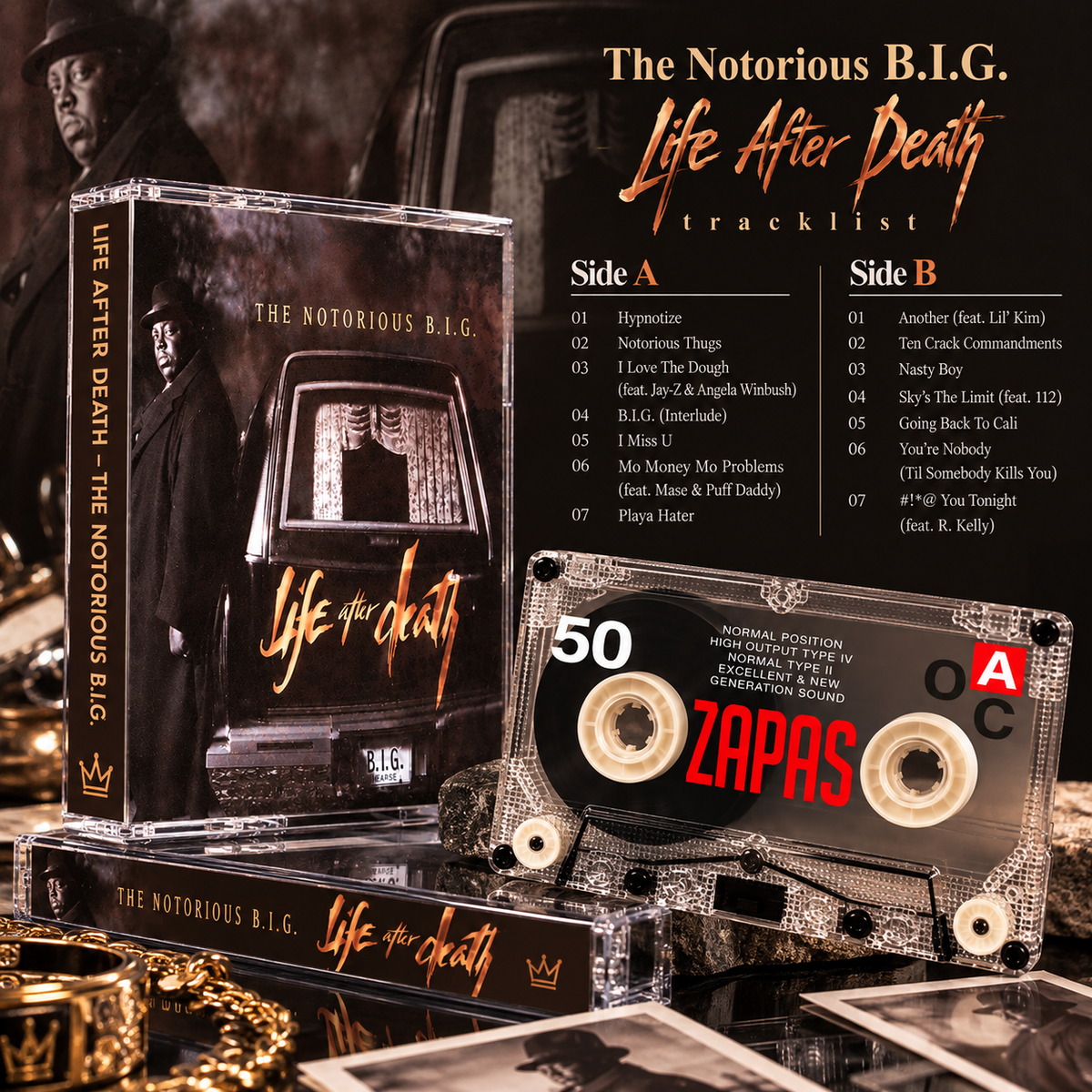 The Notorious B.I.G. Vintage Cassette Tape Collection | Ready To Die, Life After Death, Born Again, Conspiracy & Duets