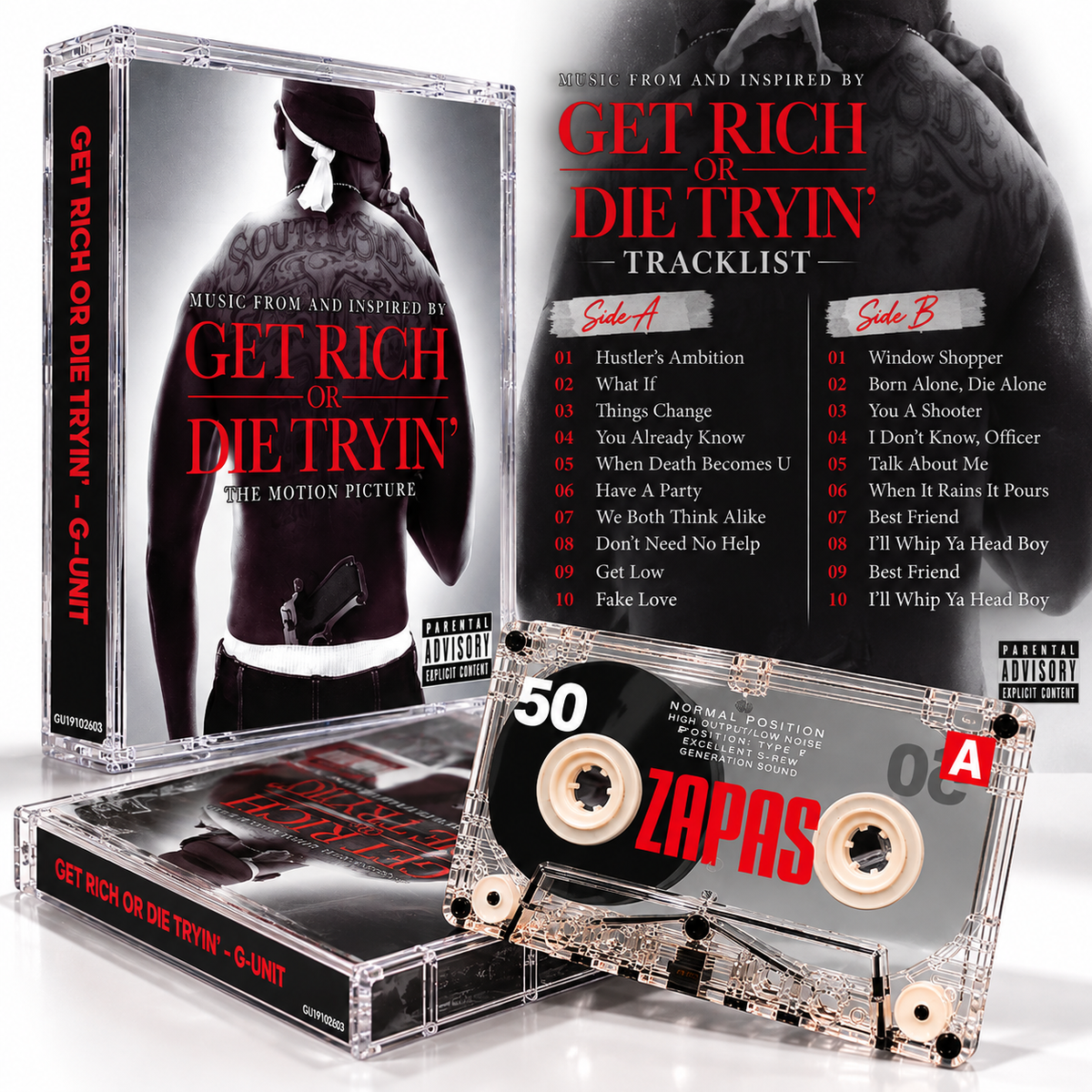 G-Unit Vintage Cassette Tape Collection | Beg for Mercy, T·O·S, Get Rich or Die Tryin' Soundtrack & Classic Mixtapes