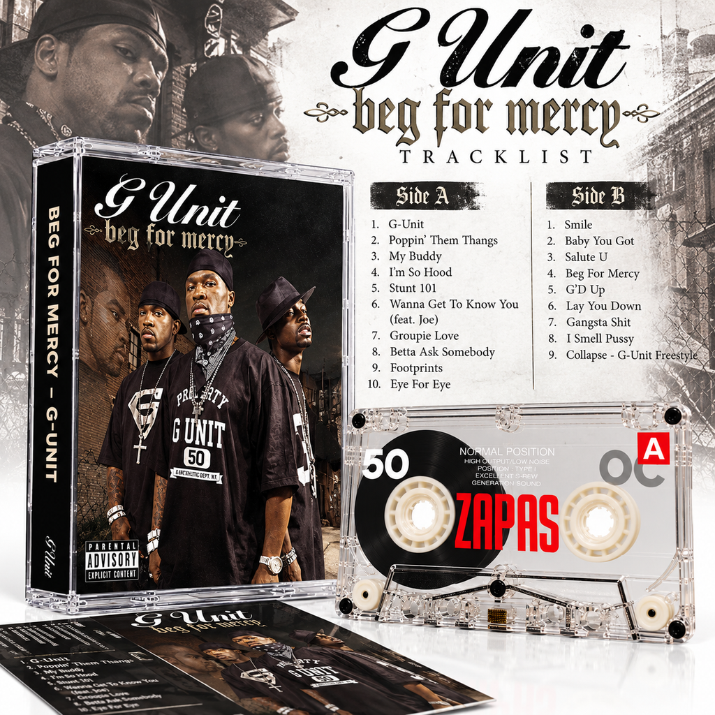 G-Unit Vintage Cassette Tape Collection | Beg for Mercy, T·O·S, Get Rich or Die Tryin' Soundtrack & Classic Mixtapes