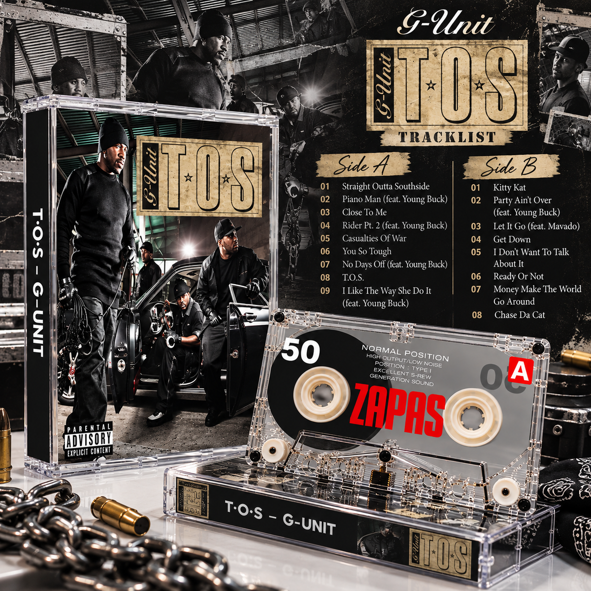 G-Unit Vintage Cassette Tape Collection | Beg for Mercy, T·O·S, Get Rich or Die Tryin' Soundtrack & Classic Mixtapes