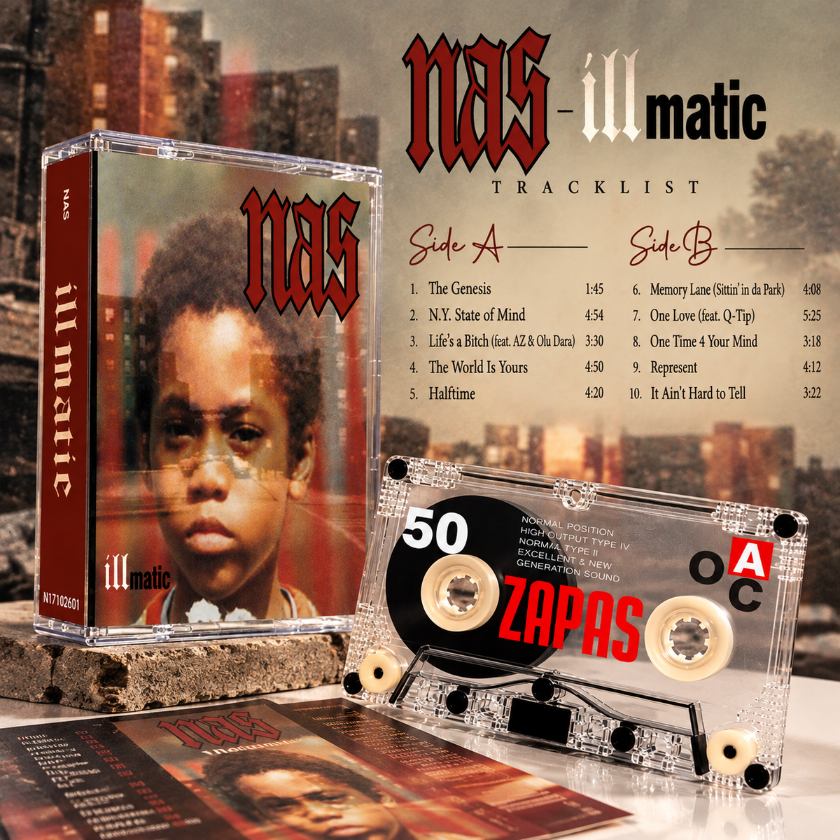 Nas Vintage Cassette Tape Collection | Illmatic, It Was Written, Stillmatic, God's Son & King's Disease