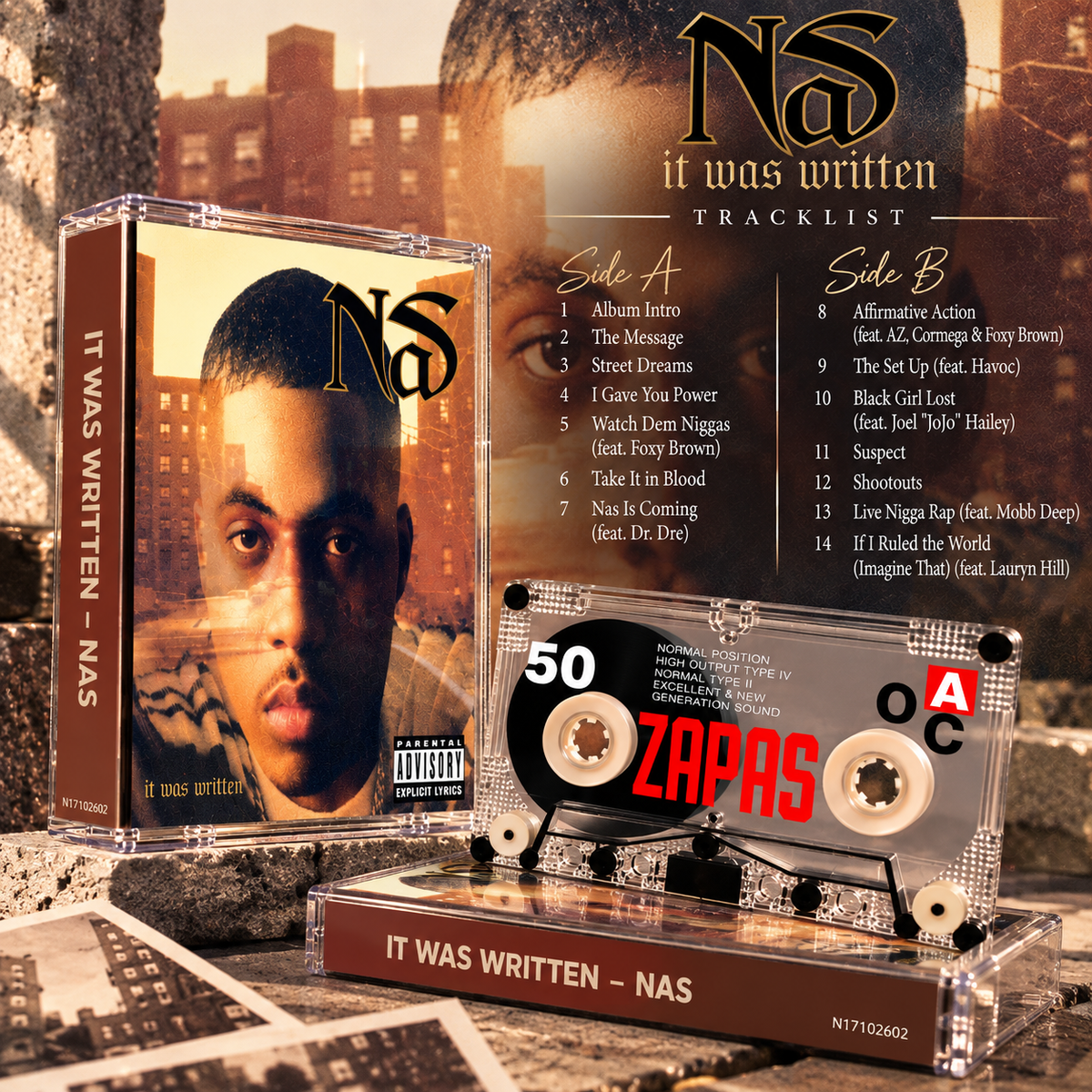 Nas Vintage Cassette Tape Collection | Illmatic, It Was Written, Stillmatic, God's Son & King's Disease