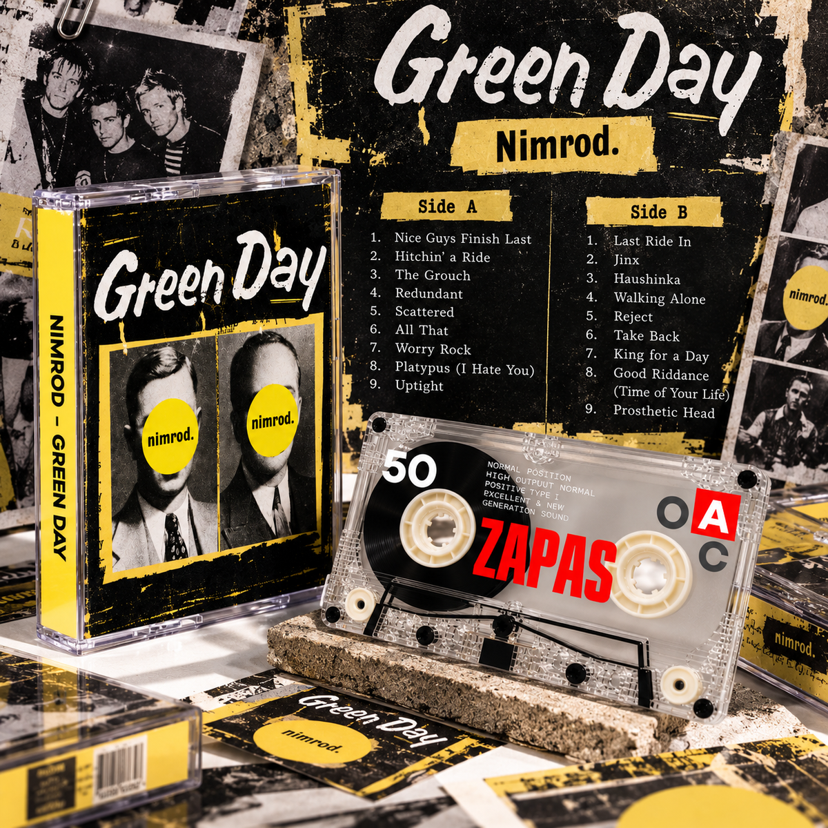 Green Day Vintage Cassette Tape Collection | Dookie, American Idiot, Nimrod, Insomniac & More