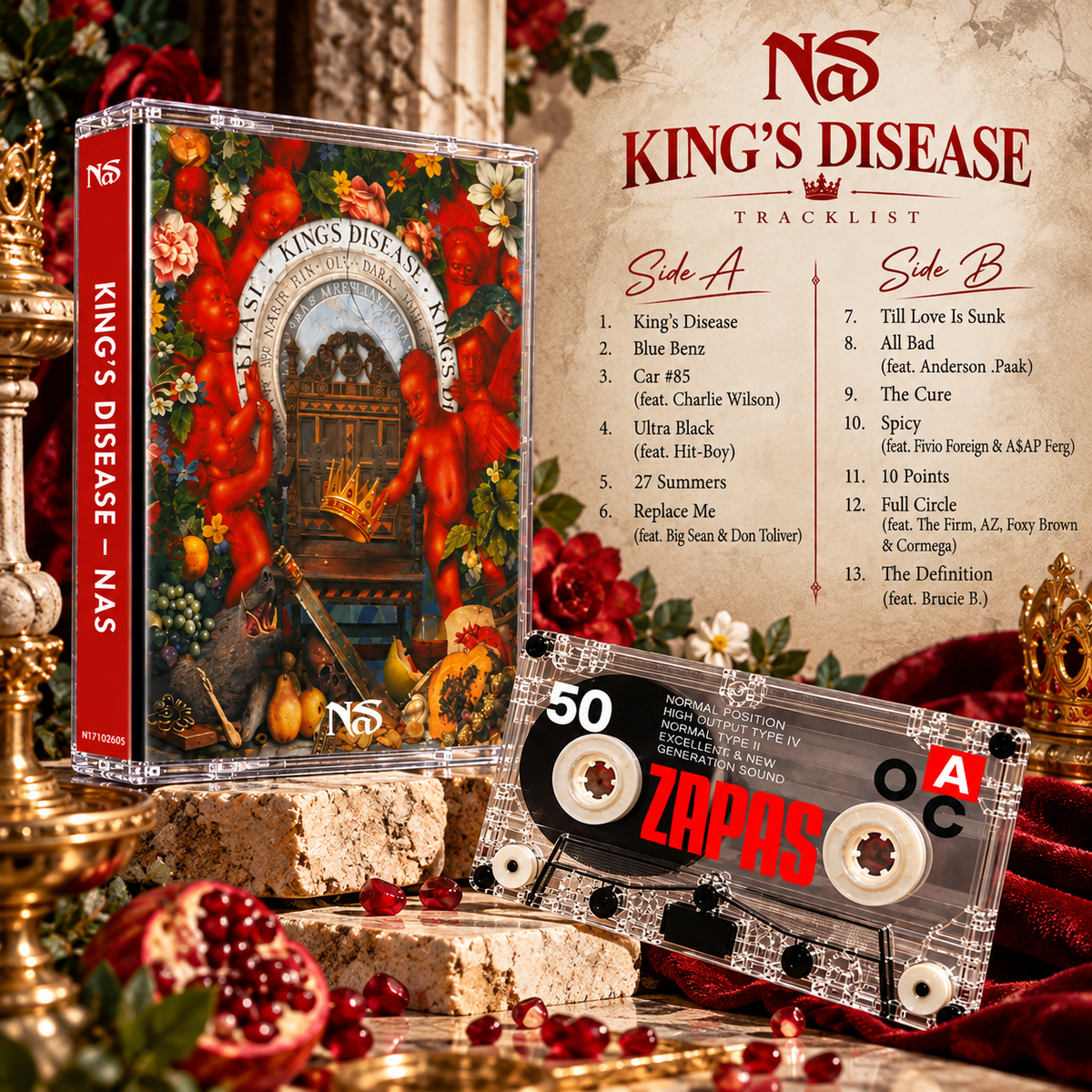 Nas Vintage Cassette Tape Collection | Illmatic, It Was Written, Stillmatic, God's Son & King's Disease