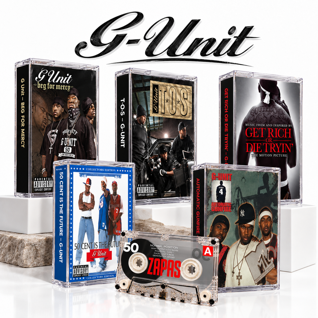 G-Unit Vintage Cassette Tape Collection | Beg for Mercy, T·O·S, Get Rich or Die Tryin' Soundtrack & Classic Mixtapes