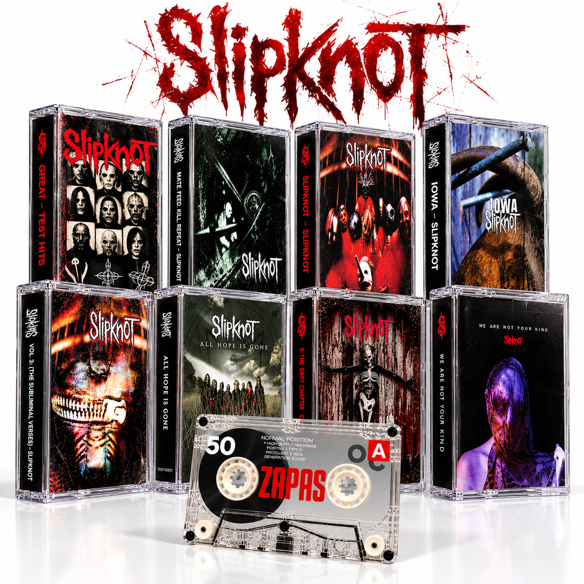 Slipknot Vintage Cassette Tape Collection | Iowa, Self-Titled, Vol. 3, We Are Not Your Kind & More
