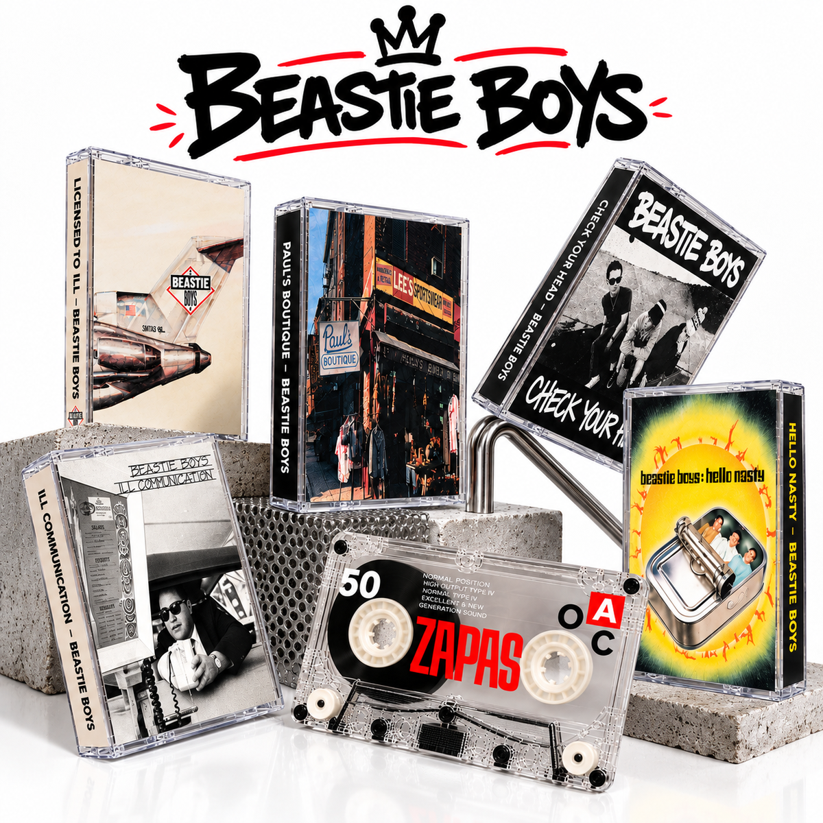 Beastie Boys Vintage Cassette Tape Collection | Licensed to Ill, Paul's Boutique, Ill Communication, Check Your Head & More