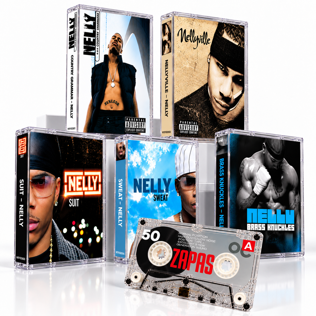 Nelly Vintage Cassette Tape Collection | Country Grammar, Nellyville, Suit, Sweat & Brass Knuckles