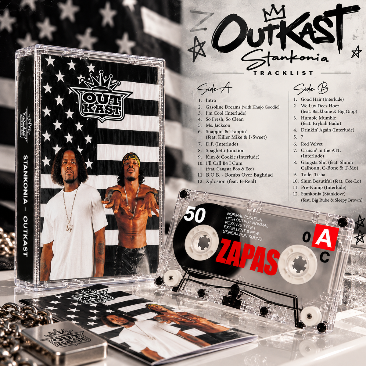 OutKast Vintage Cassette Tape Collection | ATLiens, Aquemini, Stankonia, Speakerboxxx/The Love Below & More