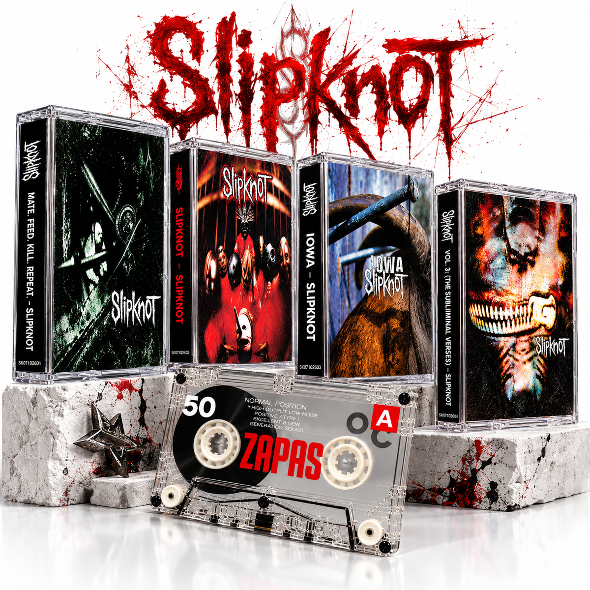 Slipknot Vintage Cassette Tape Collection | Iowa, Self-Titled, Vol. 3, We Are Not Your Kind & More