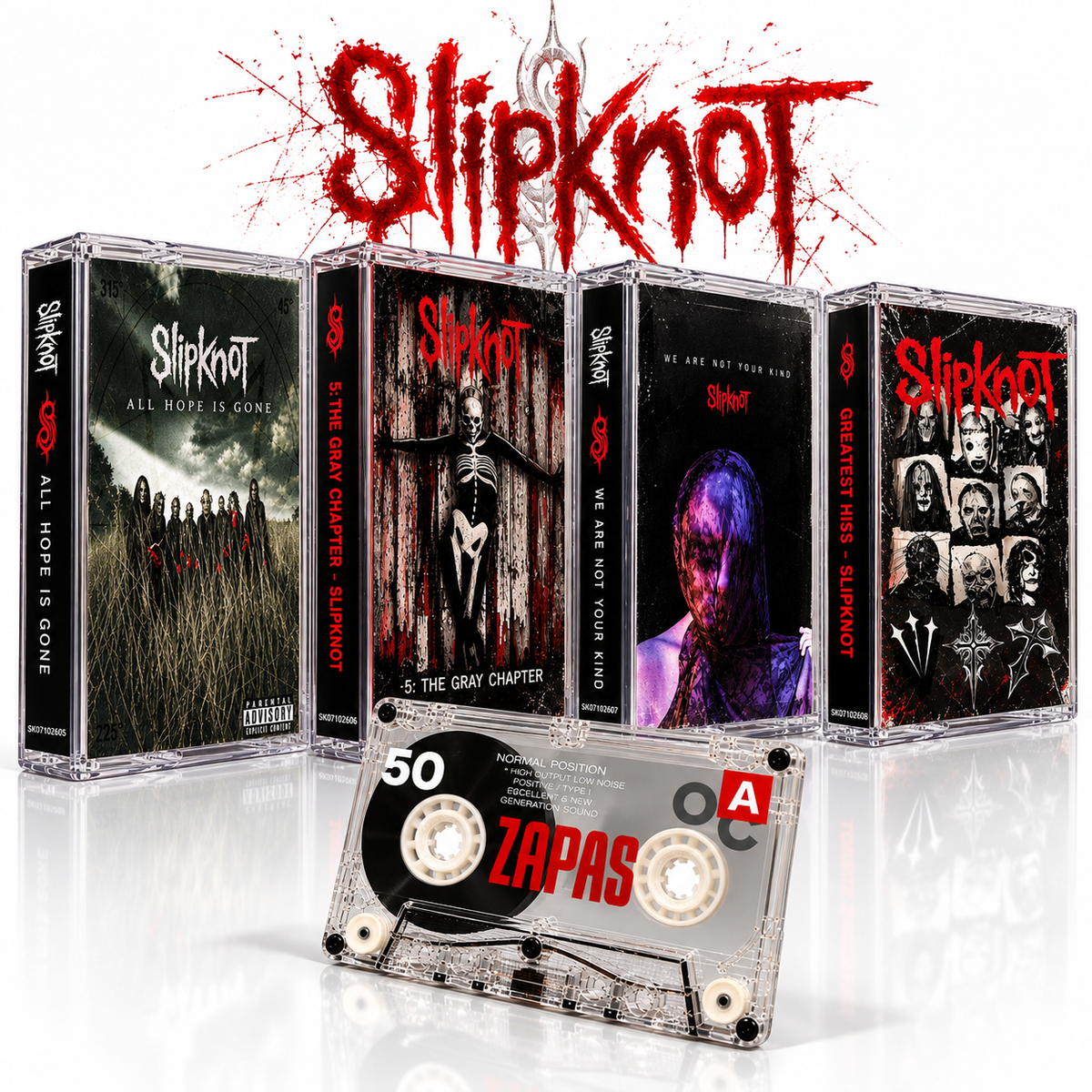Slipknot Vintage Cassette Tape Collection | Iowa, Self-Titled, Vol. 3, We Are Not Your Kind & More