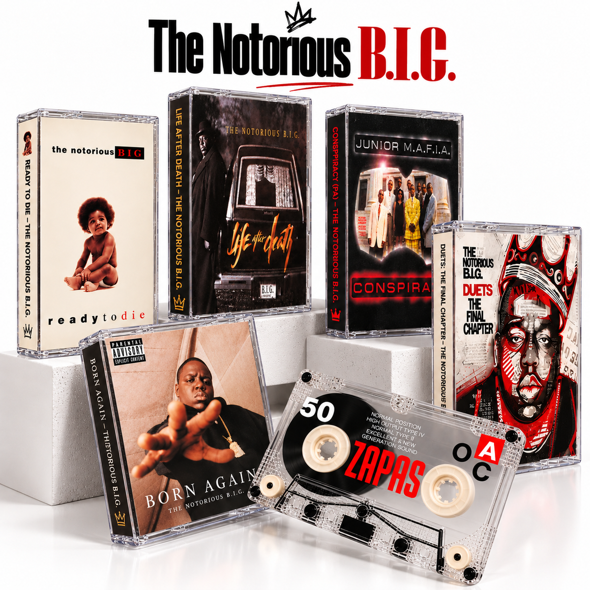 The Notorious B.I.G. Vintage Cassette Tape Collection | Ready To Die, Life After Death, Born Again, Conspiracy & Duets