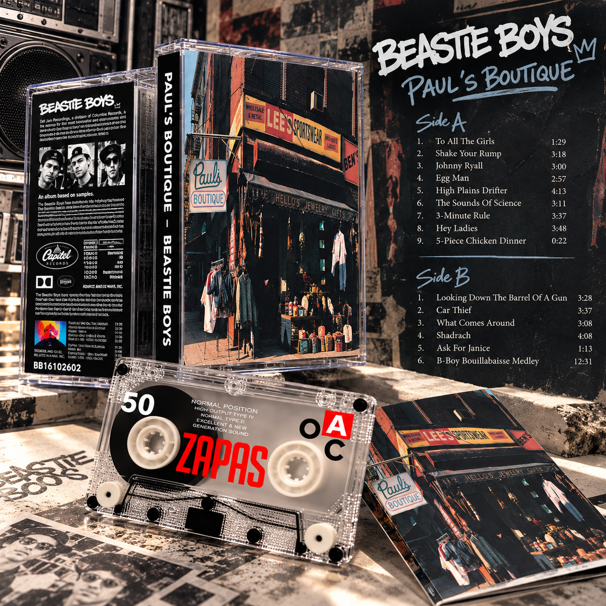 Beastie Boys Vintage Cassette Tape Collection | Licensed to Ill, Paul's Boutique, Ill Communication, Check Your Head & More