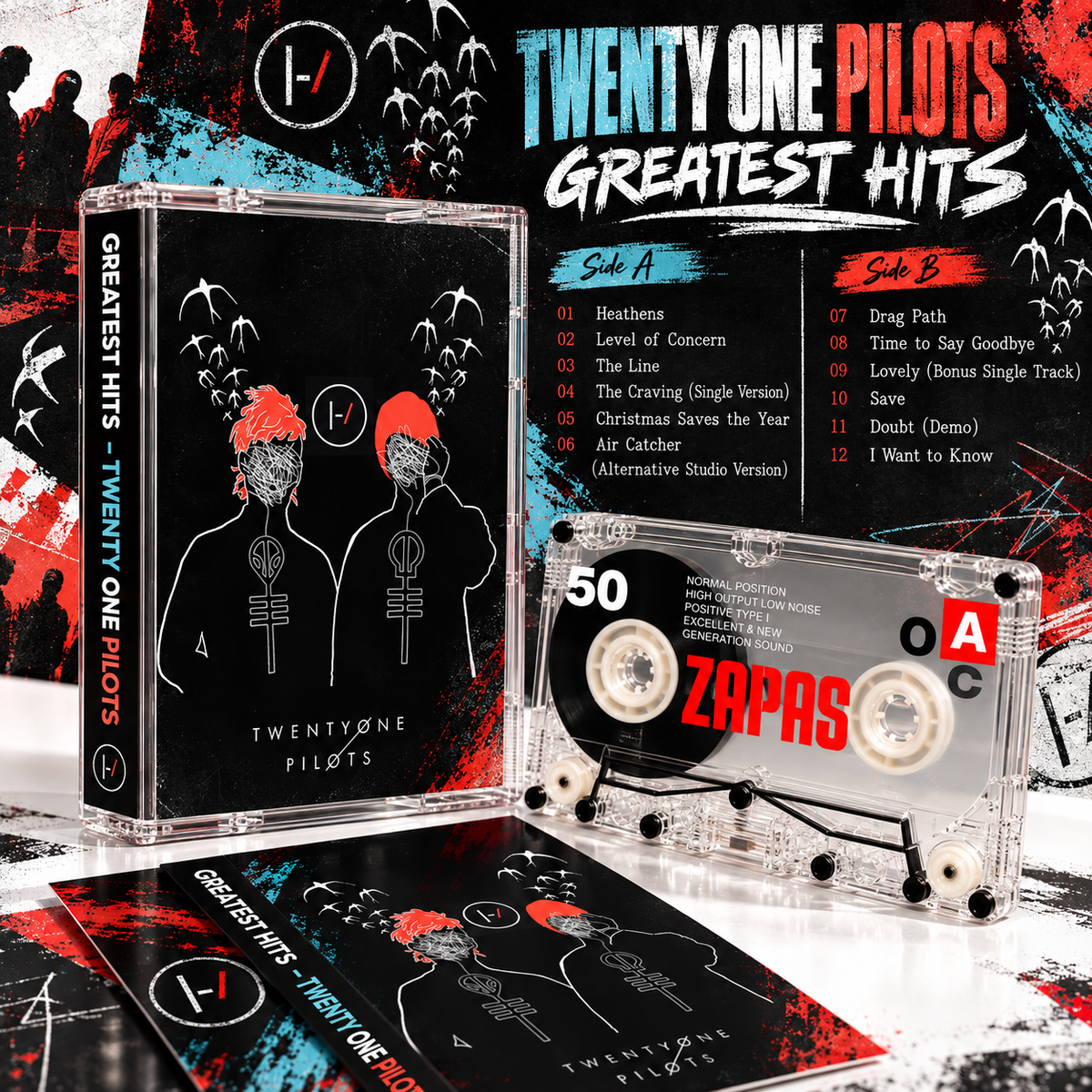 Twenty One Pilots Vintage Cassette Tape Collection | Blurryface, Trench, Clancy, Vessel & More
