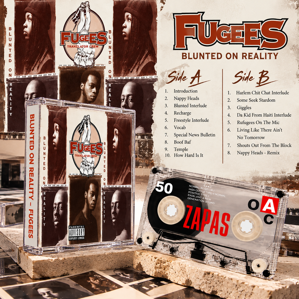 Fugees & Lauryn Hill Vintage Cassette Tape Collection | The Score, The Miseducation of Lauryn Hill, Blunted on Reality & More