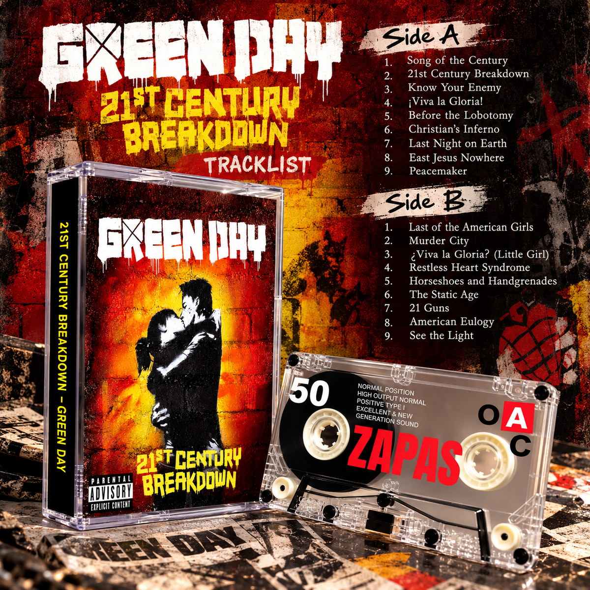 Green Day Vintage Cassette Tape Collection | Dookie, American Idiot, Nimrod, Insomniac & More