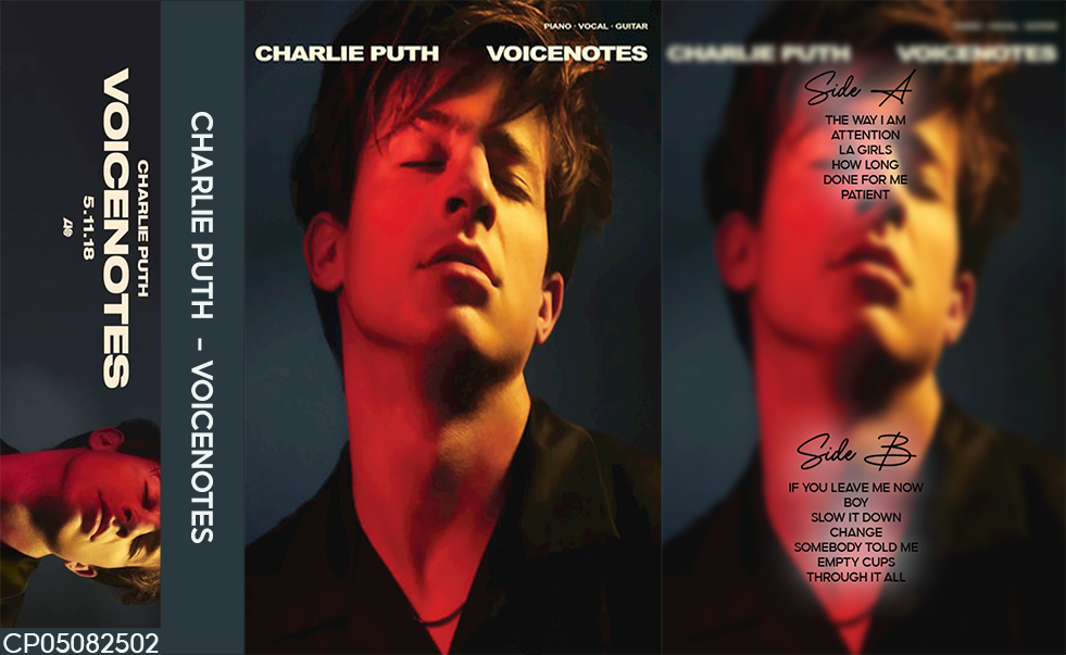 Charlie Puth – Voicenotes Fanmade Analog Cassette Tape | Pop Album Collectible | Contemporary Pop & Funk R&B Sound | Retro Music Gift