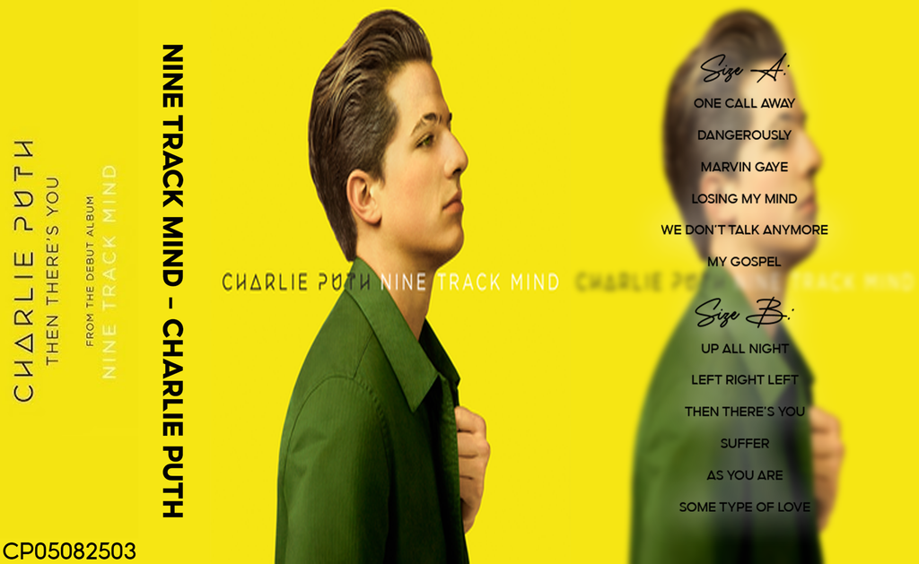 Charlie Puth – Nine Track Mind Fanmade Analog Cassette Tape | Pop Album Collectible | Contemporary Pop & R&B Sound | Retro Music Gift