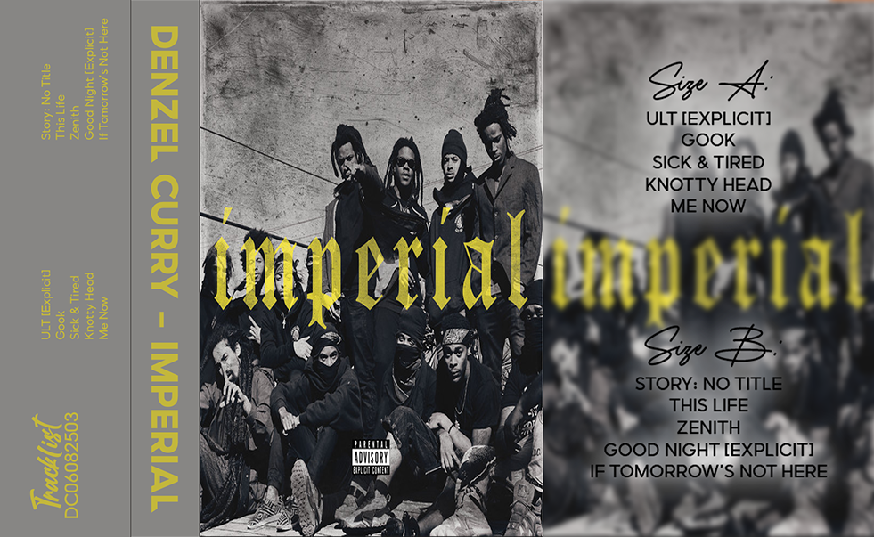 Denzel Curry – Imperial Fanmade Analog Cassette Tape | Hip Hop Album Collectible | Underground Rap & Trap Sound | Retro Music Gift
