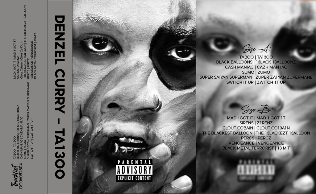 Denzel Curry – TA13OO Fanmade Analog Cassette Tape | Hip Hop Album Collectible | Experimental Rap & Trap Sound | Retro Music Gift
