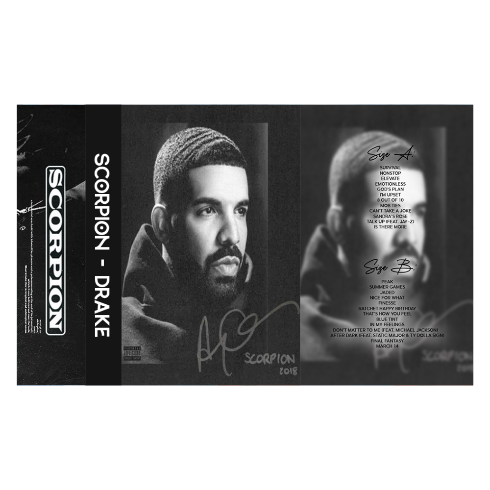 Drake Cassette Tape Collection – 5 Classic Albums | Take Care, Nothing Was The Same, Views, Scorpion, IYRTITL
