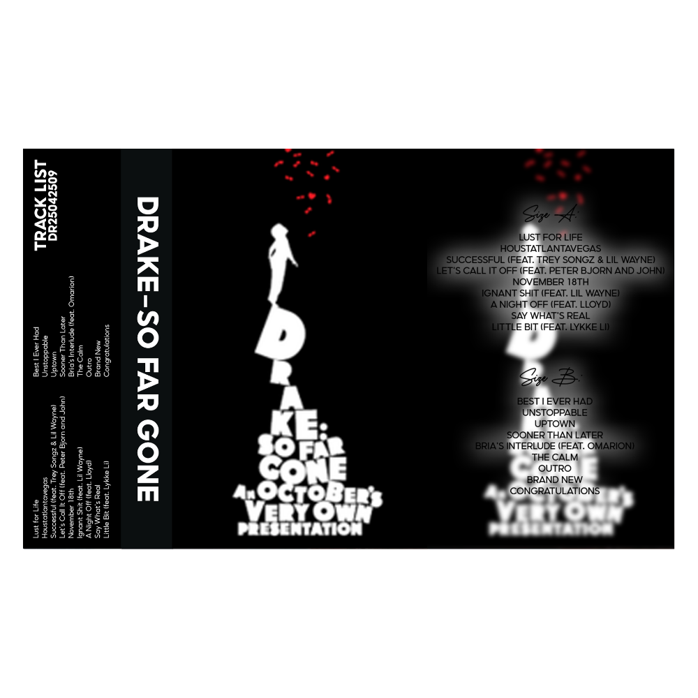 Drake Cassette Tape Collection – 5 Album Hip Hop Tape Collection