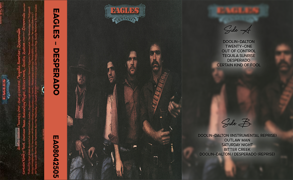 Eagles – Desperado (1973) Fanmade Cassette Tape | Country Rock / Classic Rock Analog Cassette | Retro Vintage Cassette Collector Edition