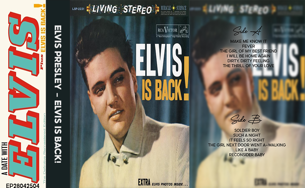 Elvis Presley – Elvis Is Back! (1960) Fanmade Cassette Tape | Rock & Roll / Pop / Blues Analog Cassette | Retro Vintage Cassette Collector Edition