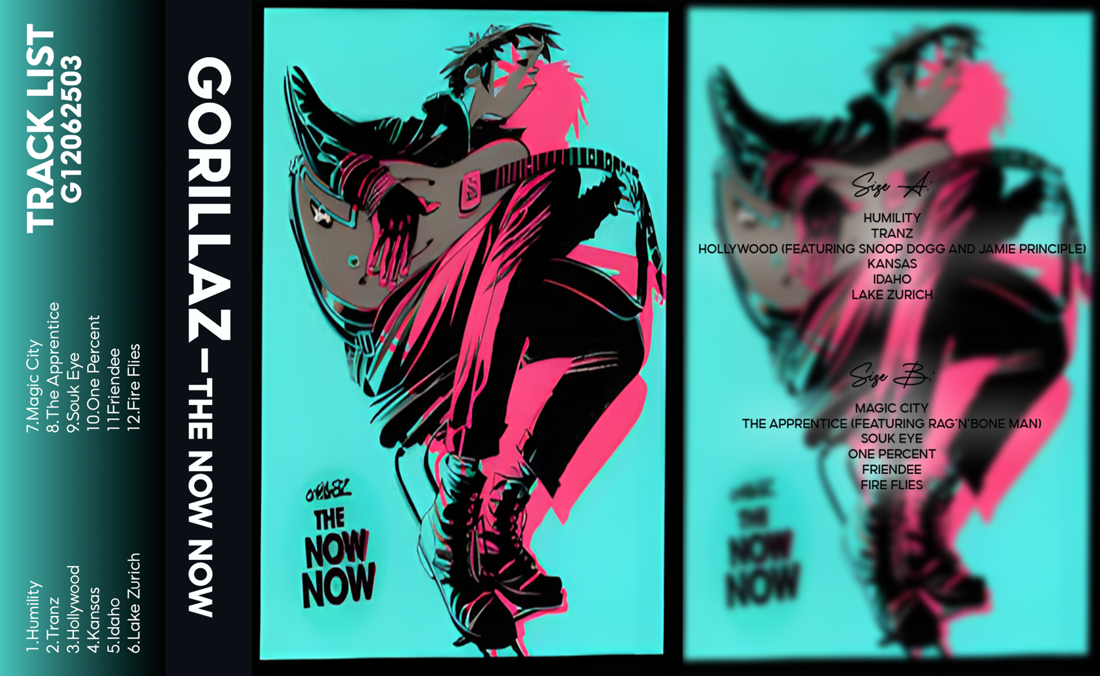 Gorillaz – The Now Now Fanmade Analog Cassette Tape  | Alternative Indie Electronic Collectible
