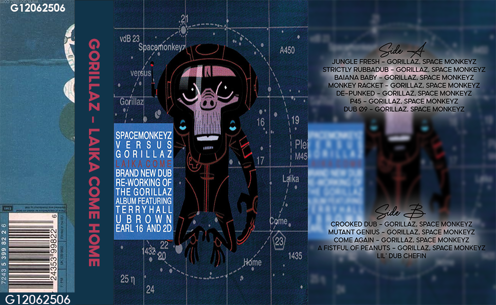 Gorillaz – Laika Come Home Fanmade Analog Cassette Tape 📼 | Dub Reggae Electronic Collectible