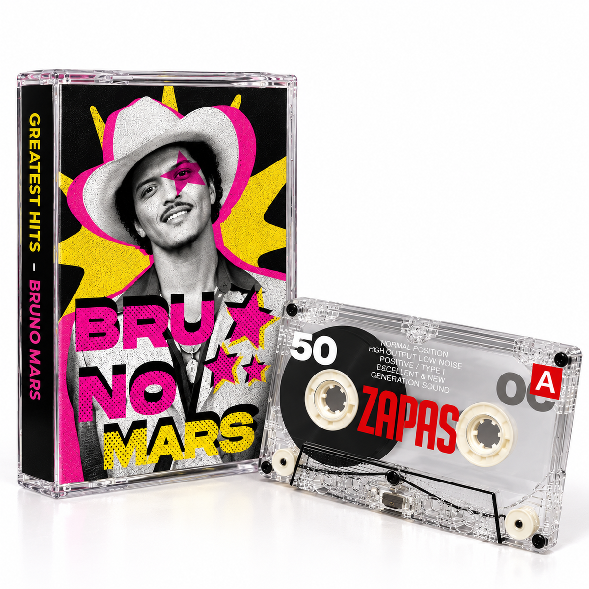 Bruno Mars Vintage Cassette Tapes Collection | 24K Magic, Doo-Wops & Hooligans, Silk Sonic, Unorthodox Jukebox & More