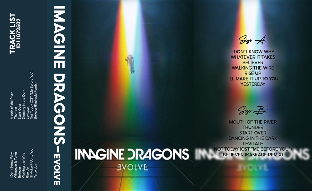 Imagine Dragons – Evolve Fanmade Analog Cassette Tape | Alternative Pop Rock Collectible