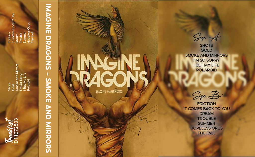 Imagine Dragons – Smoke + Mirrors Fanmade Analog Cassette Tape | Alternative Rock Indie Pop Collectible