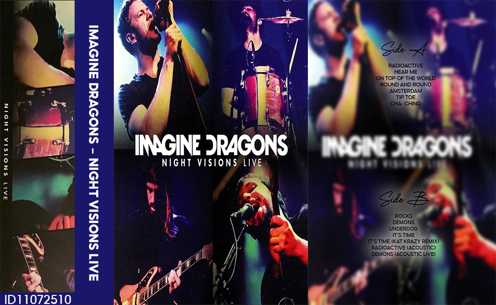 Imagine Dragons – Night Visions Live Fanmade Analog Cassette Tape | Alternative Rock Live Album | Concert Recording Collectible | Retro Music Gift