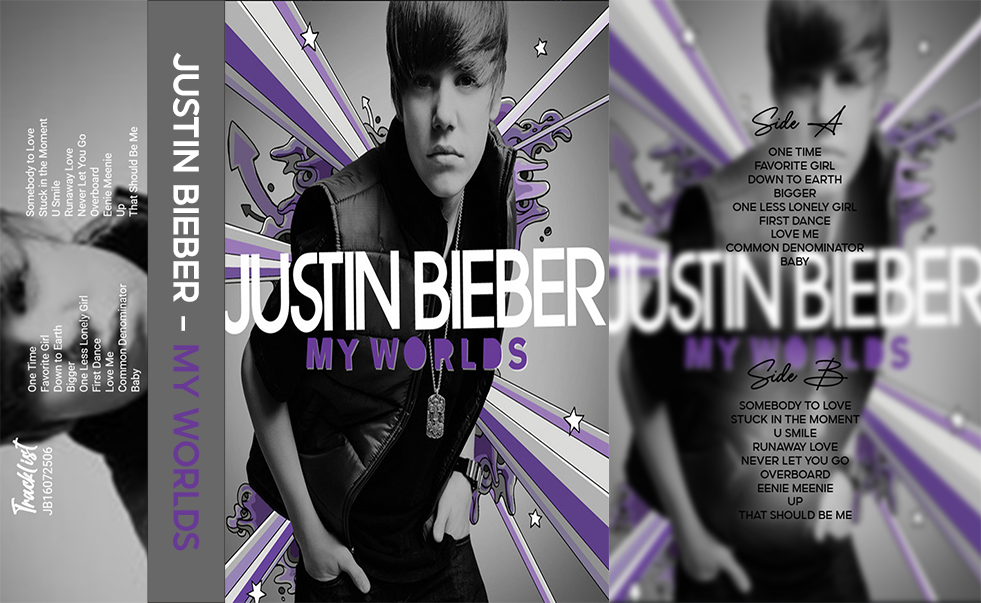 Justin Bieber – My Worlds Fanmade Analog Cassette Tape | Pop R&B Compilation Collectible | Early Era Collection | Retro Music Gift