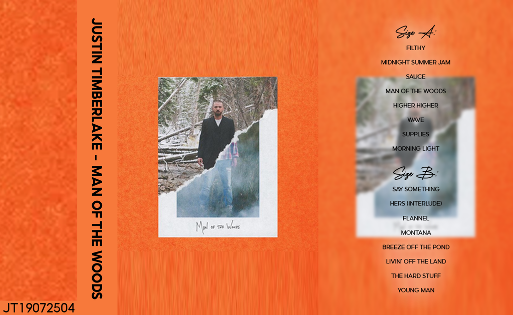 Justin Timberlake – Man of the Woods Fanmade Analog Cassette Tape | Pop R&B Album Collectible | Contemporary Pop Release | Retro Music Gift
