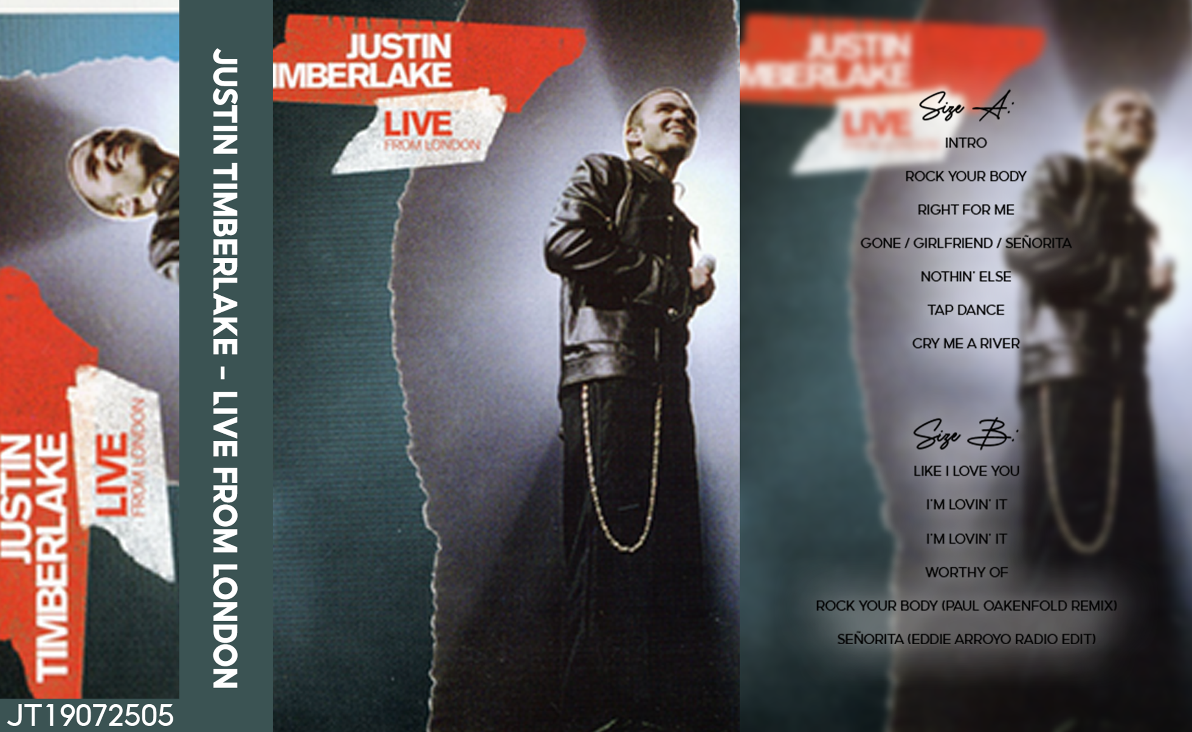Justin Timberlake – Live from London Fan-made Analog Cassette Tape | Pop R&B Live Album Collectible | Concert Recording | Retro Music Gift