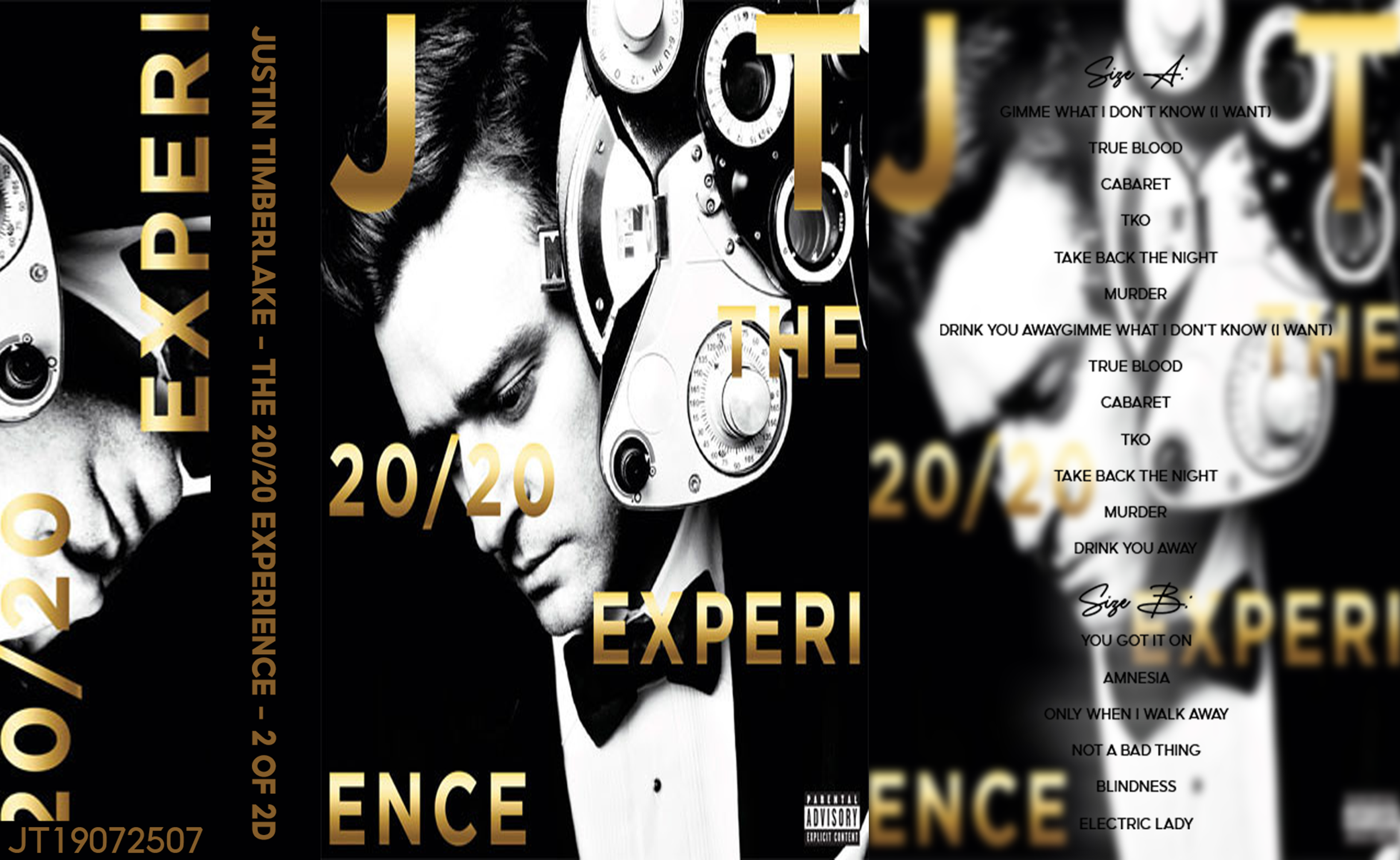 Justin Timberlake – The 20/20 Experience Fanmade Analog Cassette Tape | Pop R&B Album Collectible | Modern Pop Classic | Retro Music Gift