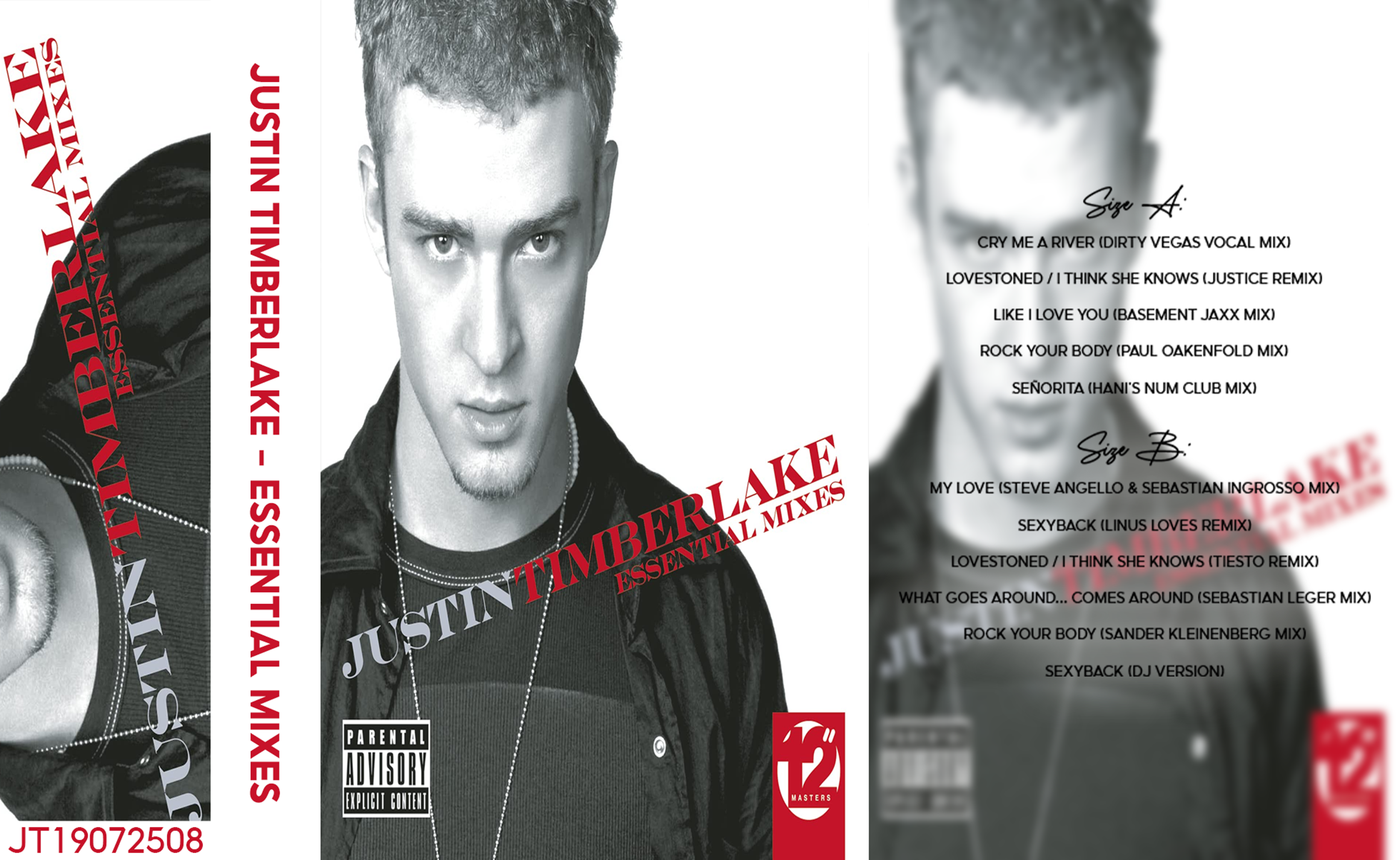 Justin Timberlake – Essential Mixes Fanmade Analog Cassette Tape | Pop R&B Remix Collection | DJ Mix Compilation | Retro Music Gift