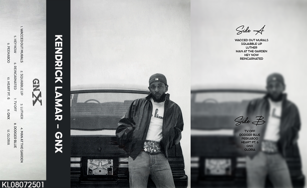 Kendrick Lamar – GNX Fanmade Analog Cassette Tape | Hip Hop Rap Album Collectible | Modern Rap Release | Retro Music Gift